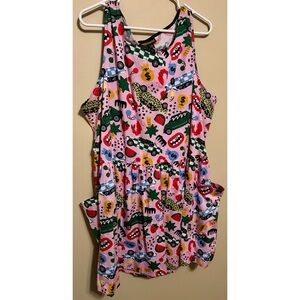 NWT Nooworks Big Pocket Roll Out Playful Graphic Dress, size 4X